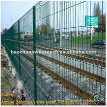 Hot sale green powder coated welded 3D panel railway fence